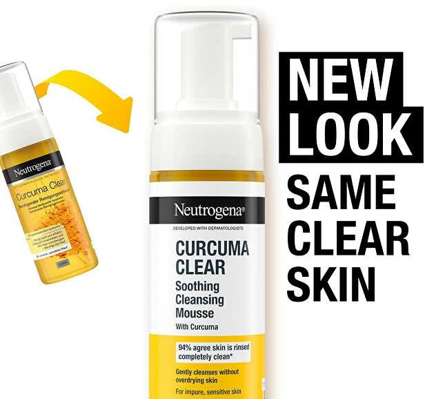 „Neutrogena Curcuma Clear“ raminančios valomosios putos