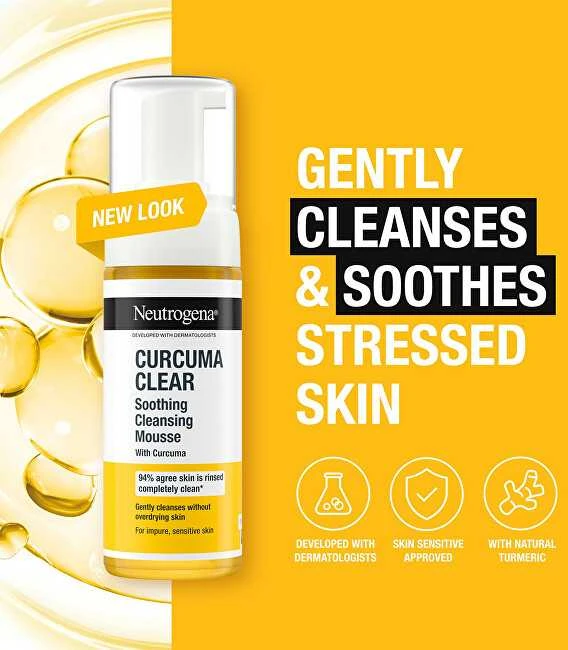 „Neutrogena Curcuma Clear“ raminančios valomosios putos