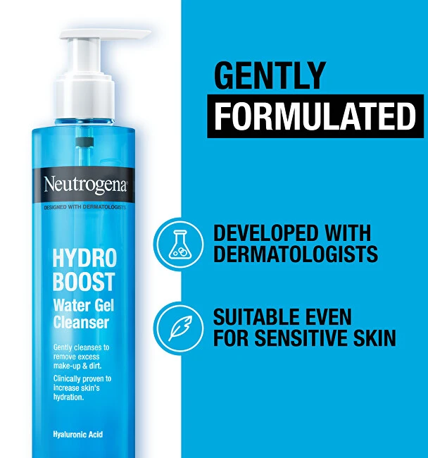Neutrogena Hydro Boost Vanduo Gel Valiklis Cleansing Gel unisex, 200 ml