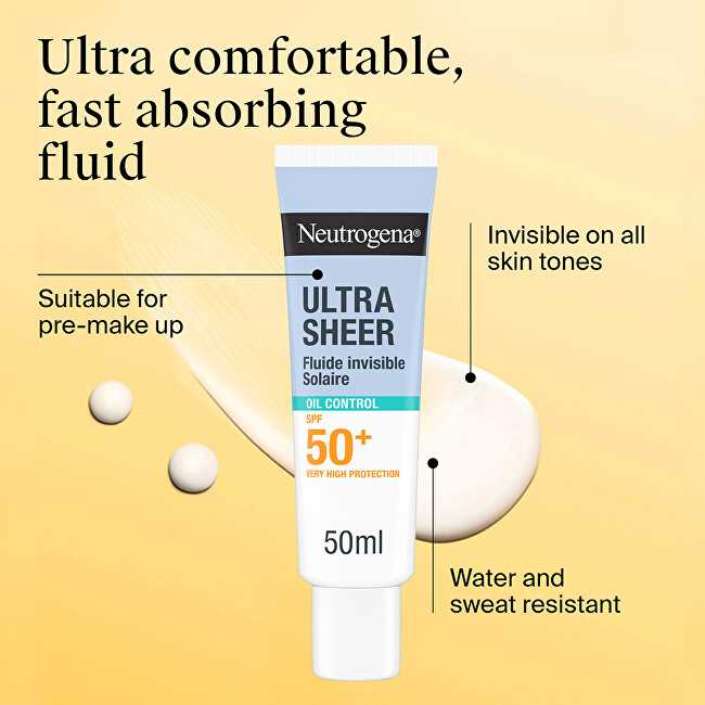 Neutrogena Nematomas skystis SPF 50+ odos kontrolės itin skaidrus 50 ml