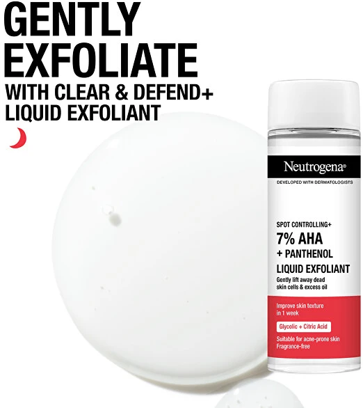 Neutrogena Clear & Defend+ Liquid Exfoliant Peeling unisex, 125 ml