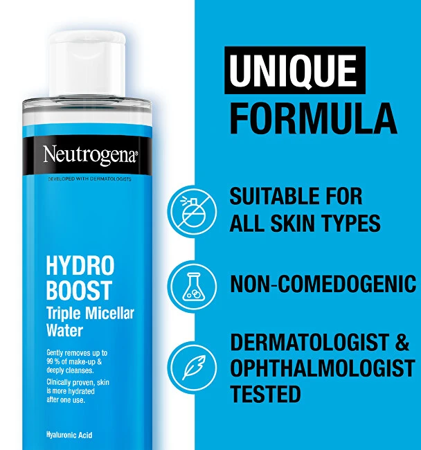 Neutrogena Hydro Boost Triple Micellar Vanduo Micellar Vanduo unisex, 400 ml