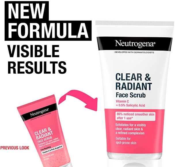 Neutrogena skaidrus ir spinduliuojantis veido šveitiklis