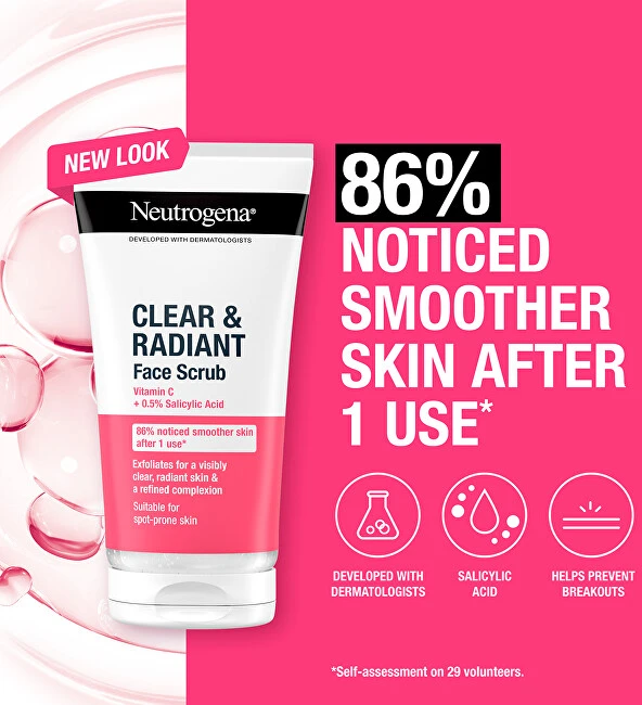 Neutrogena skaidrus ir spinduliuojantis veido šveitiklis