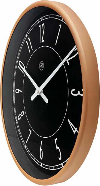 Laikrodis NEXTIME 7331. Laikrodis ścienny, Kolor juoda. Unisex.