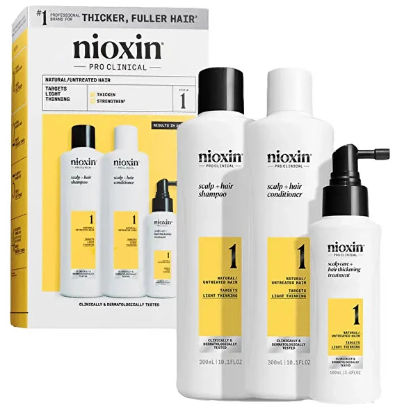 Nioxin Sistema 1 – Kit - Tratamiento Para Cabello Natural Con Debilitamiento Leve 3 U