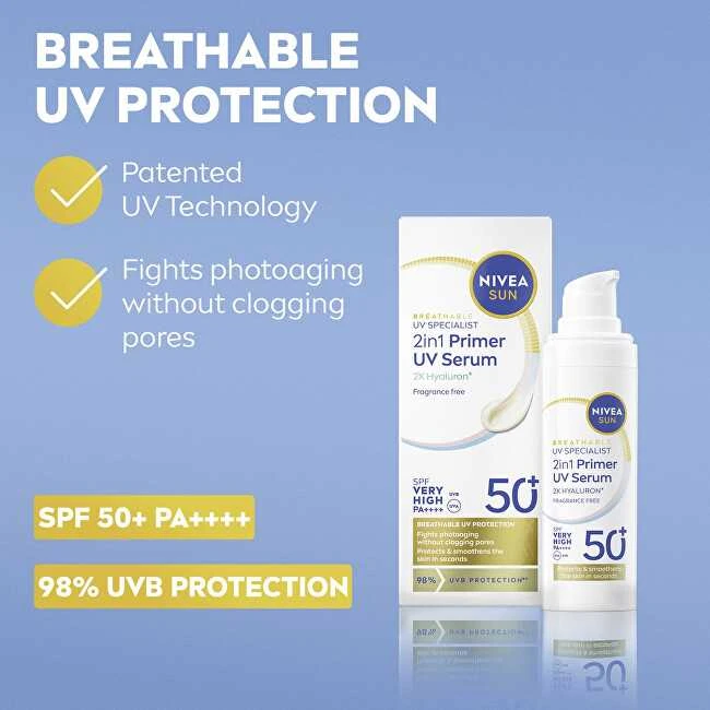 „Nivea Sun Primer Daily“ nuo saulės UV apsauga, 30 ml
