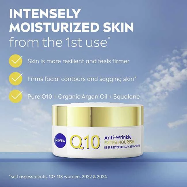 Nivea Q10 Extra Nourish dieninis kremas nuo saulės, 50 ml