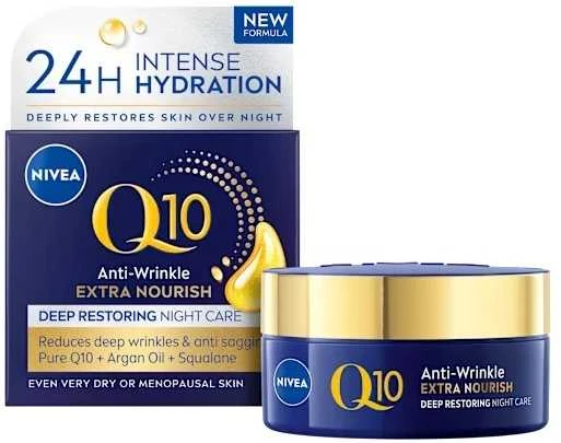 Nivea Q10 Extra Nourish naktinis kremas, 50 ml