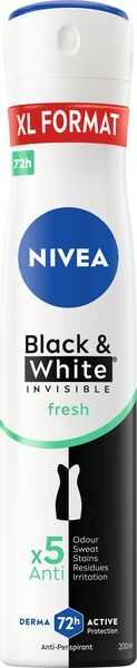 Nivea Juodas & Baltas Invisible Fresh Antiperspirant moterims, 200 ml