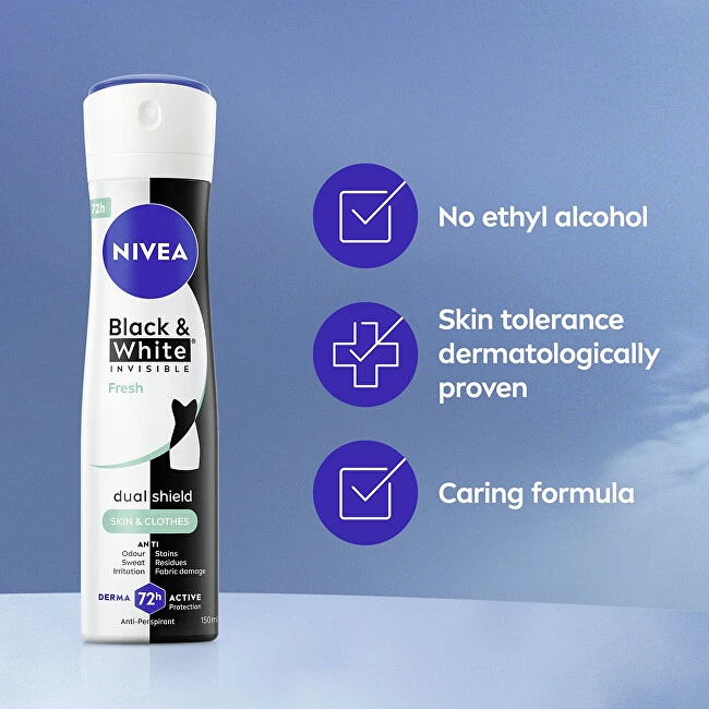 Nivea Juodas & Baltas Invisible Fresh Antiperspirant moterims, 200 ml