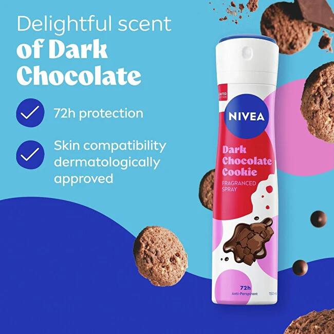Nivea Antiperspirantas su juodojo šokolado ir sausainių skoniu, 150 ml