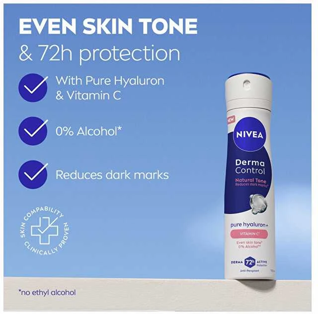 Nivea Derma Control Natural Tone dezodorantas su aprašymu