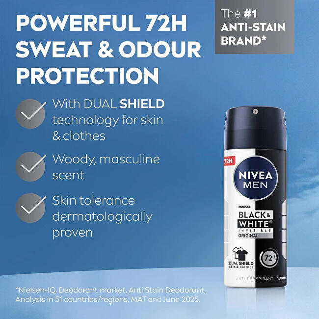 Nivea Antiperspirant spray for men Invisible For Juodas & Baltas (Antiperspirant) 100 ml