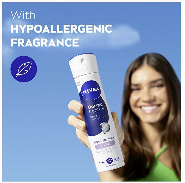 Nivea Purškiamas antiperspirantas jautriai odai „Derma Control Restore“ (antiperspirantas) 150 ml
