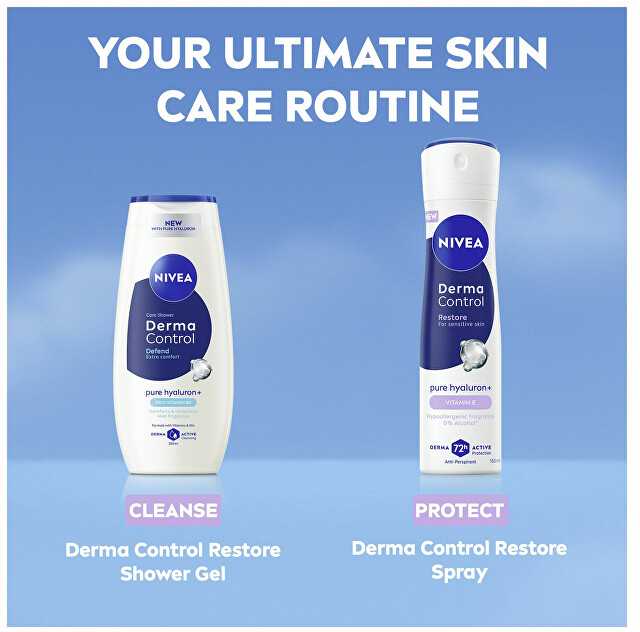 Nivea Purškiamas antiperspirantas jautriai odai „Derma Control Restore“ (antiperspirantas) 150 ml