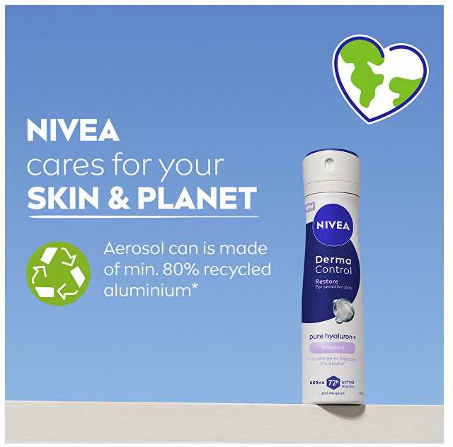 Nivea Purškiamas antiperspirantas jautriai odai „Derma Control Restore“ (antiperspirantas) 150 ml