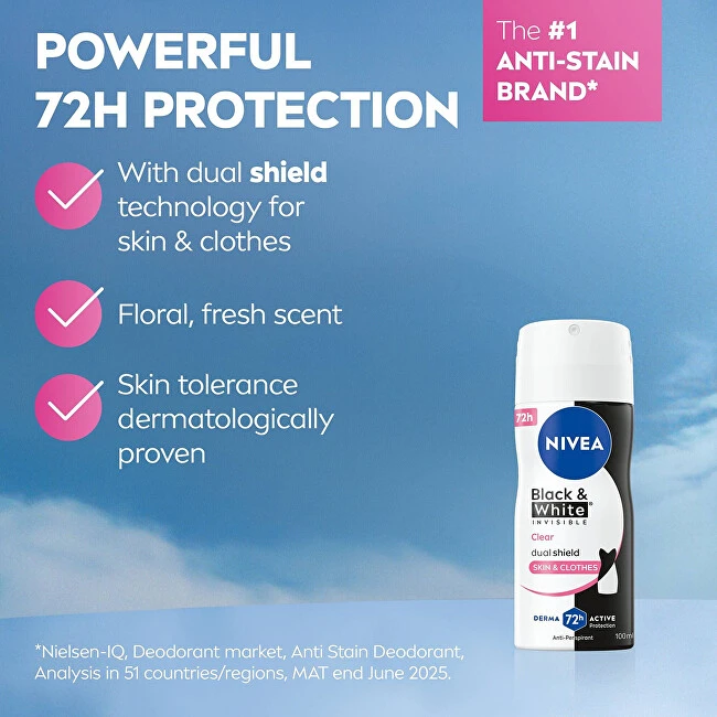 Nivea Juodas & Baltas Invisible Clear antyperspirant spray 100ml