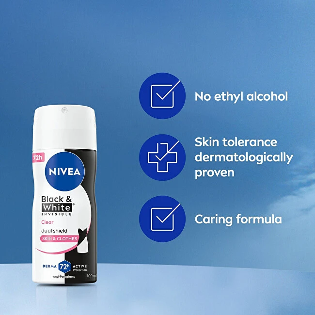 Nivea Juodas & Baltas Invisible Clear antyperspirant spray 100ml