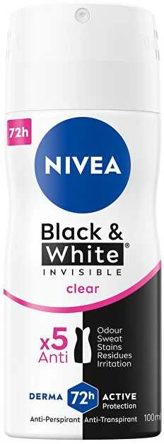 Nivea Black & White Clear purškiamas antiperspirantas 100ml
