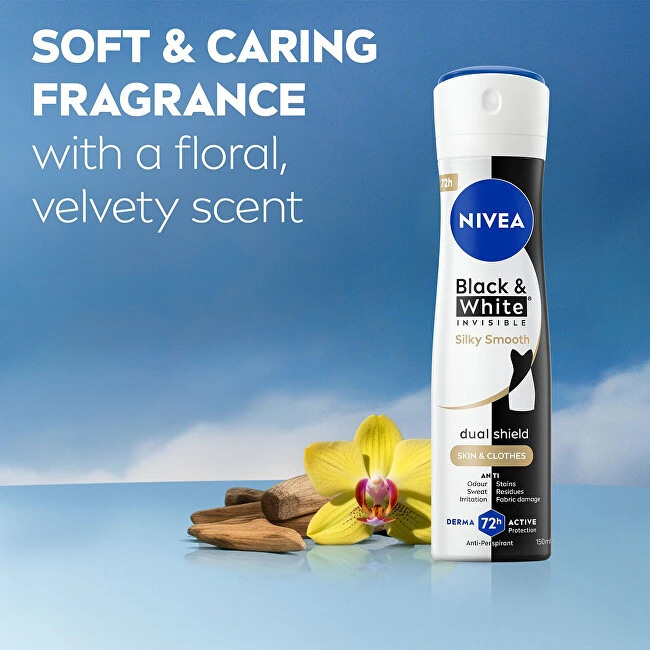 Nivea Juodas & Baltas Invisible Silky Smooth Antiperspirant moterims, 200 ml