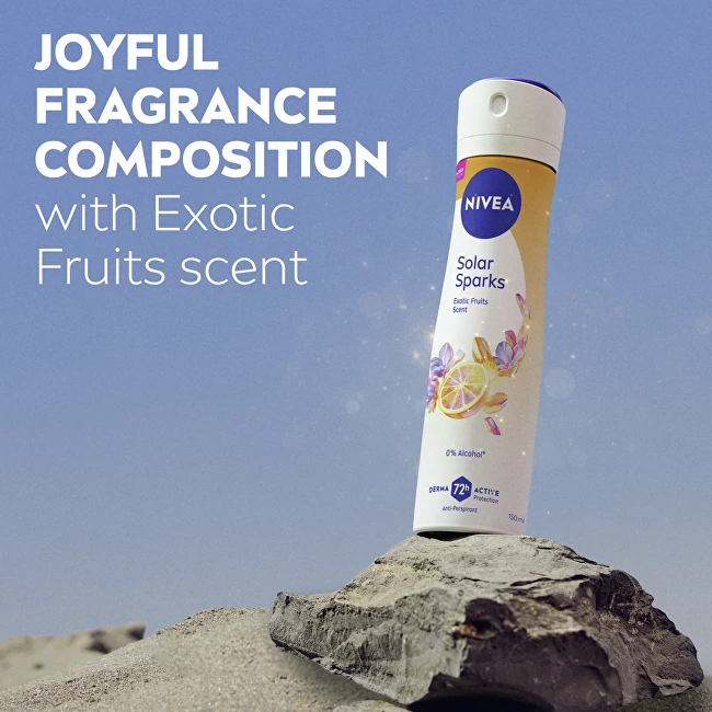 Nivea Solar Sparks dezodorantas su vaisių iliustracija