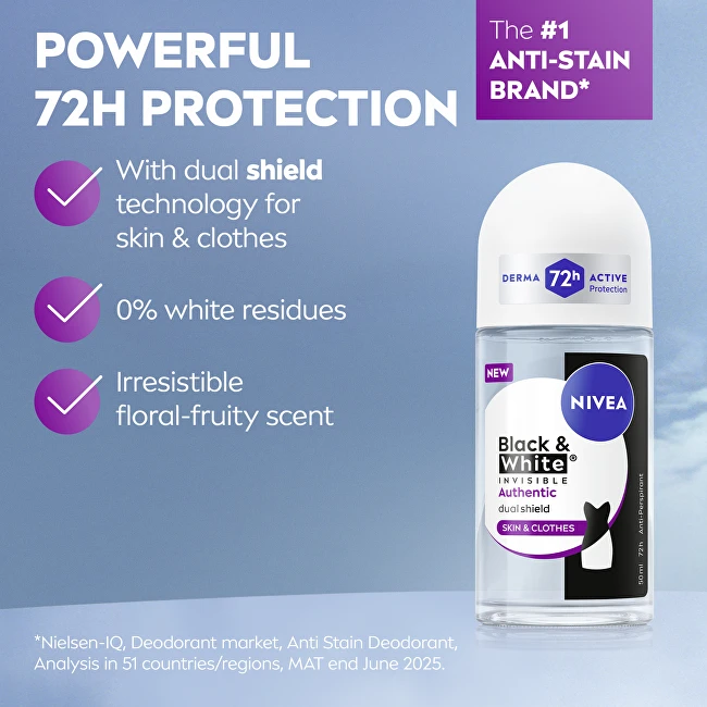 Nivea Black & White rutulinis dezodorantas su savybių aprašymu