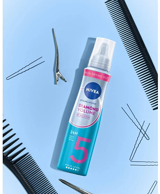 Nivea Hair Care Styling Pianka do włosów Diamond Volume Care ultra mocna 150 ml