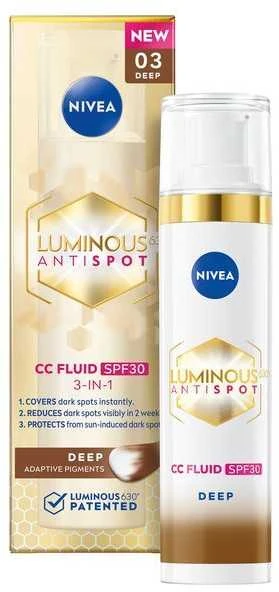 Nivea Luminous 630 Antispot CC Fluid CC Kreminis
