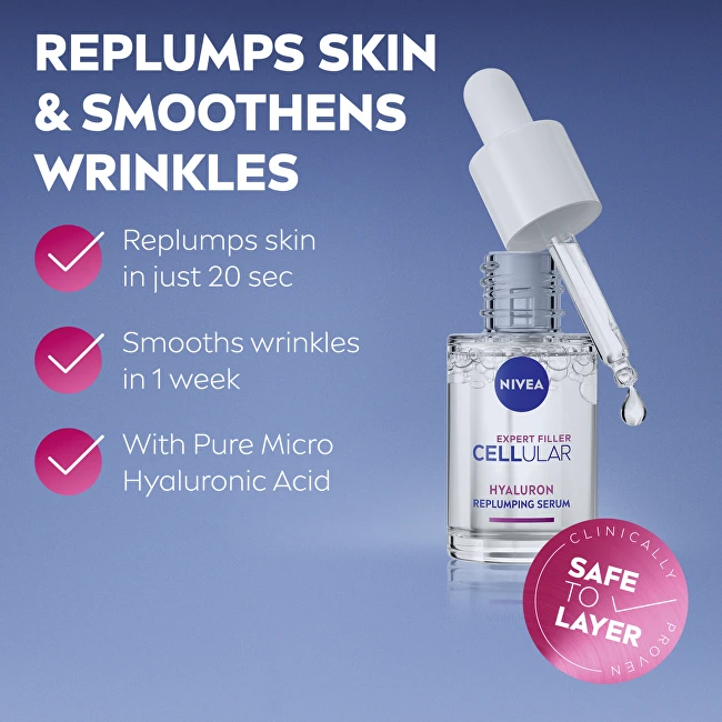 Nivea Cellular Expert Filler Hyaluron drėkinamasis serumas nuo raukšlių, 15 ml