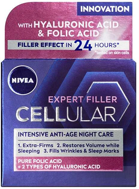 Nivea Hyaluron Cellular Filler + Stangrinamasis naktinis kremas nuo raukšlių 50ml