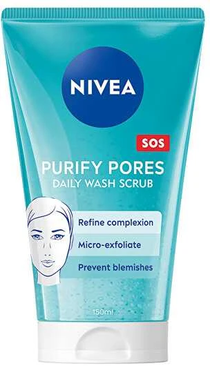 Nivea Clean Deeper Daily Wash šveitiklis Peeling moterims, 150 ml