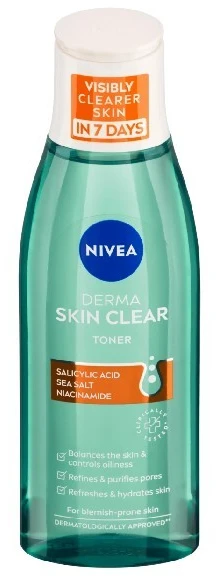 Nivea Derma Skin Clear Toneris Facial Lotion and Purškiklis moterims, 200 ml