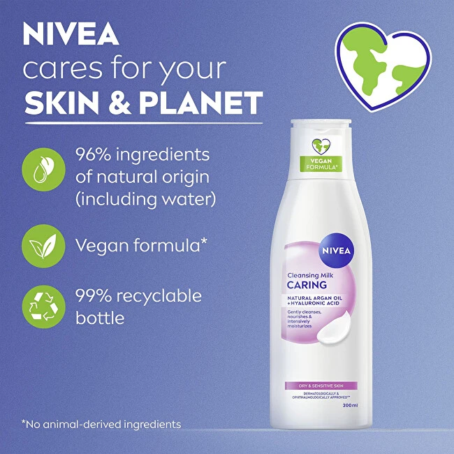 Nivea valomasis pienelis sausai ir jautriai odai 200 ml
