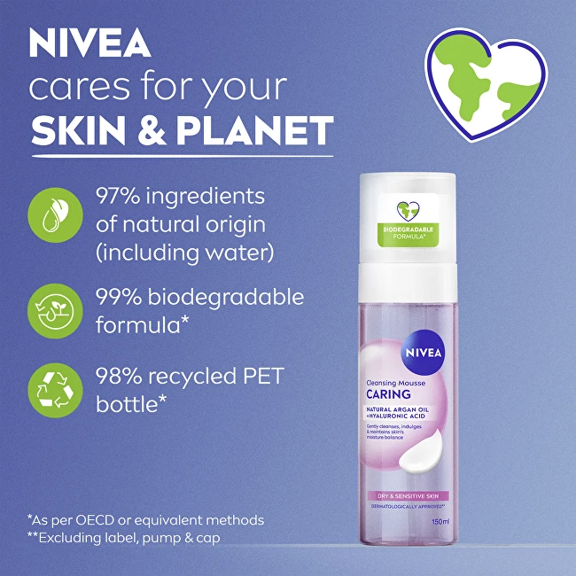 Nivea Rūpinamosios maitinamosios veido valymo putos 150ml