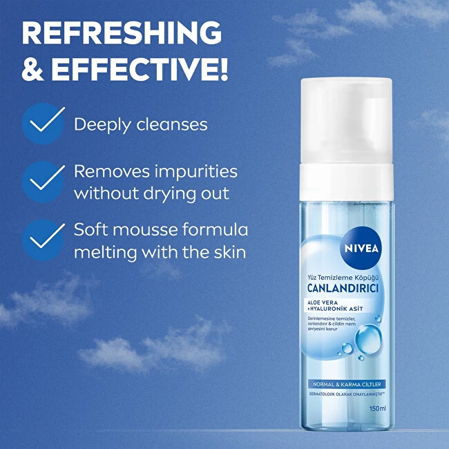 Nivea Valomosios putos normaliai ir mišriai odai 150 ml