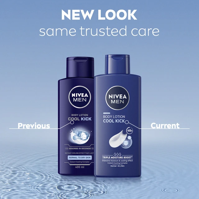 Nivea „Cool Kick“ kūno losjonas vyrams, 400 ml