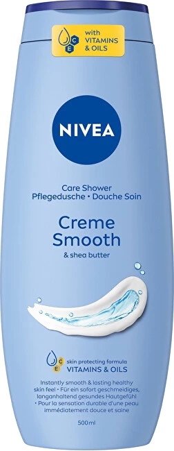 Nivea Creme Smooth Shower Kreminis moterims, 500 ml