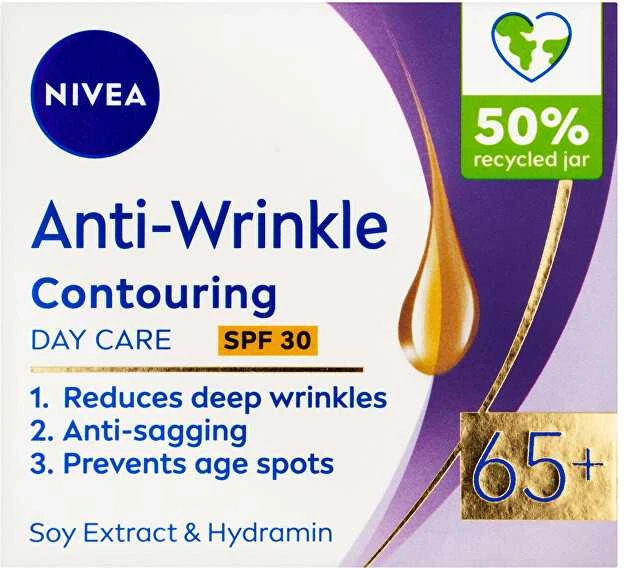 Nivea Dieninis veido kontūrų gerinimo kremas 65+ SPF 30 (raukšles mažinantis veido kontūravimo kremas dienoje) 50 ml