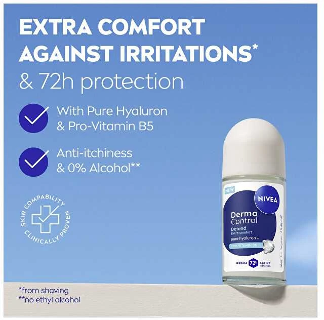 Nivea Derma Control rutulinis dezodorantas su aprašymu