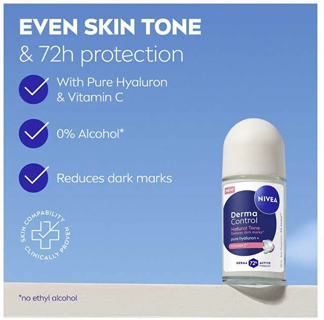 Nivea Derma Control rutulinis antiperspirantas su vitaminais