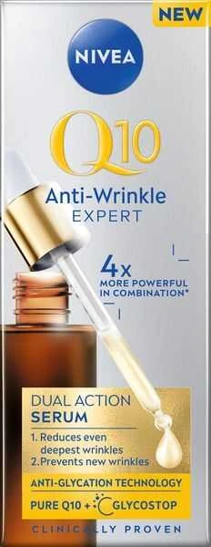 „Nivea Q10 Anti-Wrinkle Expert“ dvigubo poveikio serumas odos serumui