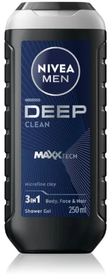 Nivea Men Deep Clean Dušo želė vyrams, 250 ml
