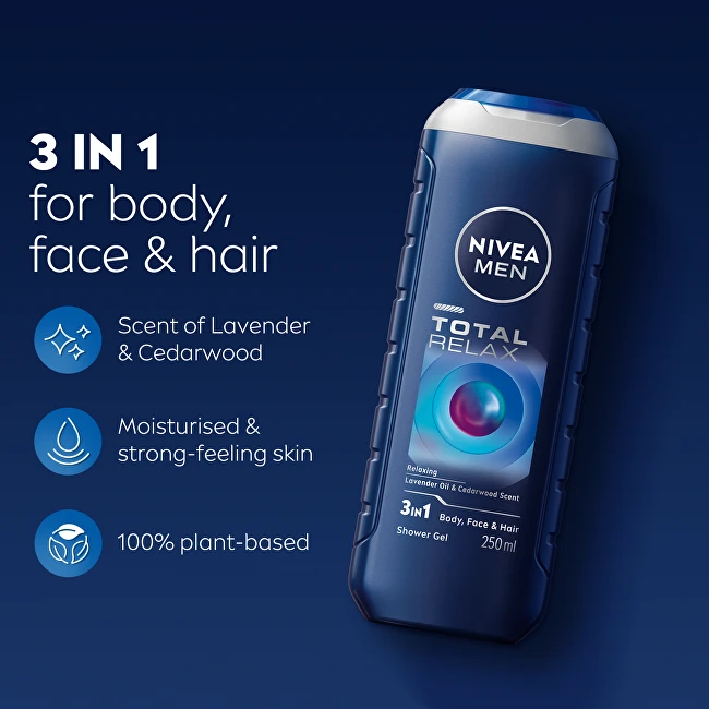 Nivea Dušo želė Men Total Relax Dušo želė 250 ml