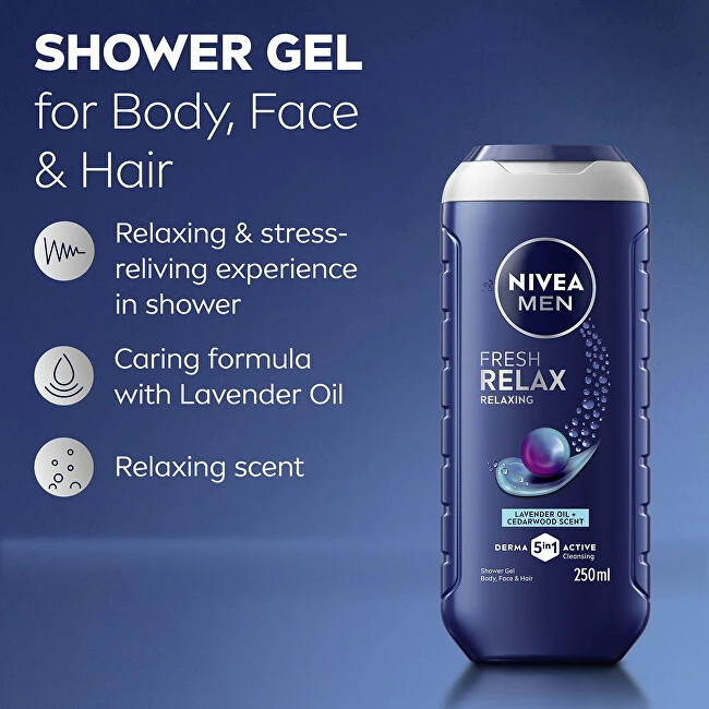 Nivea Dušo želė Men Total Relax Dušo želė 250 ml