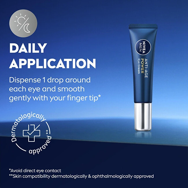 Nivea Men Hyaluron Anti-Age Paakių kremas Paakių kremas vyrams, 15 ml