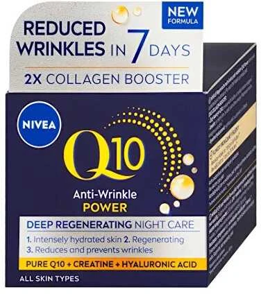 Nivea regeneruojamasis naktinis kremas nuo raukšlių su Q10 Power 50 ml