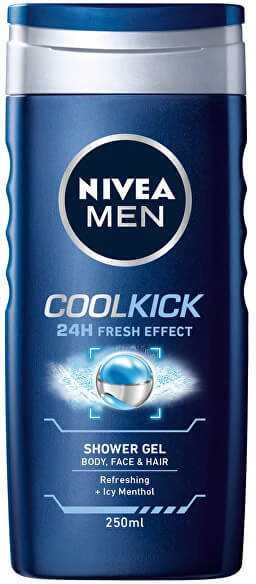 Nivea „Men Fresh Kick“ dušo želė veidui, kūnui ir plaukams, 250 ml