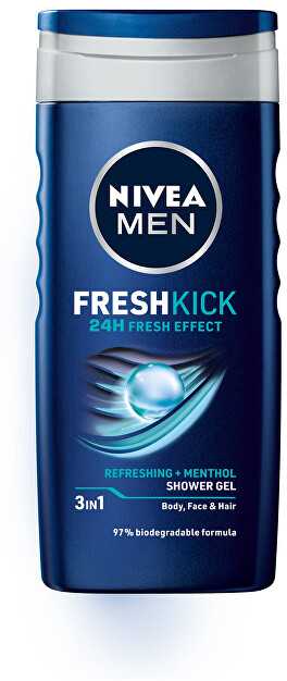 Nivea Men Fresh Kick Dušo želė Dušo želė vyrams, 250 ml