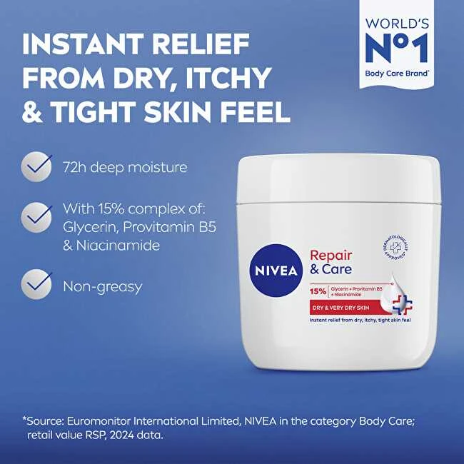 Nivea Repair & Care drėkinamasis ir regeneruojantis kremas 400ml
